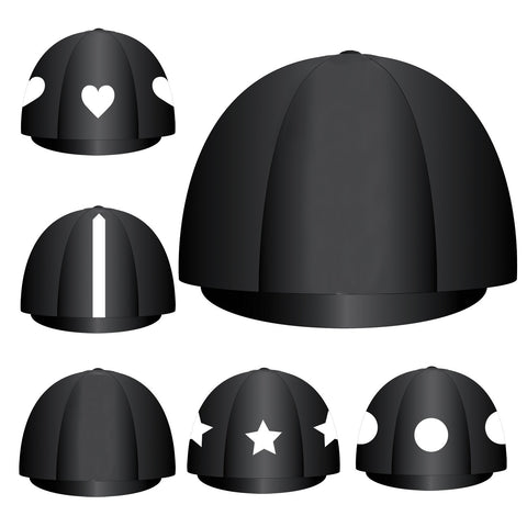Copy of Equetech Custom Hat Silk. Black Button Top