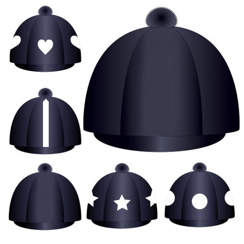 Equetech Custom Hat Silk. Navy