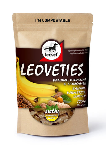 Leoveties Banana, Turmeric and Linseed Treats